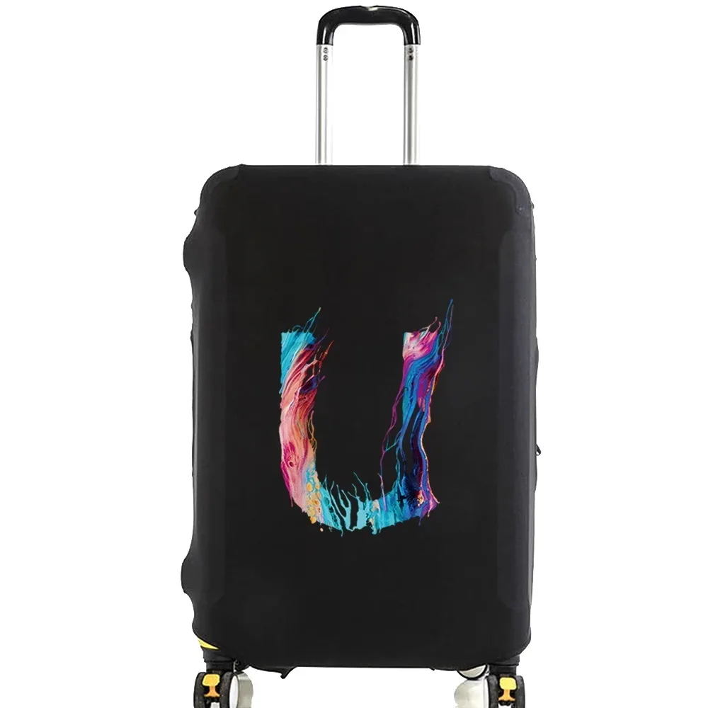 juste de protection pour bagages, peinture à la mode, série 26 lettres, motif de valise, sacs à poussière élastiques, étui, accessoires de voyage, 18-28 po