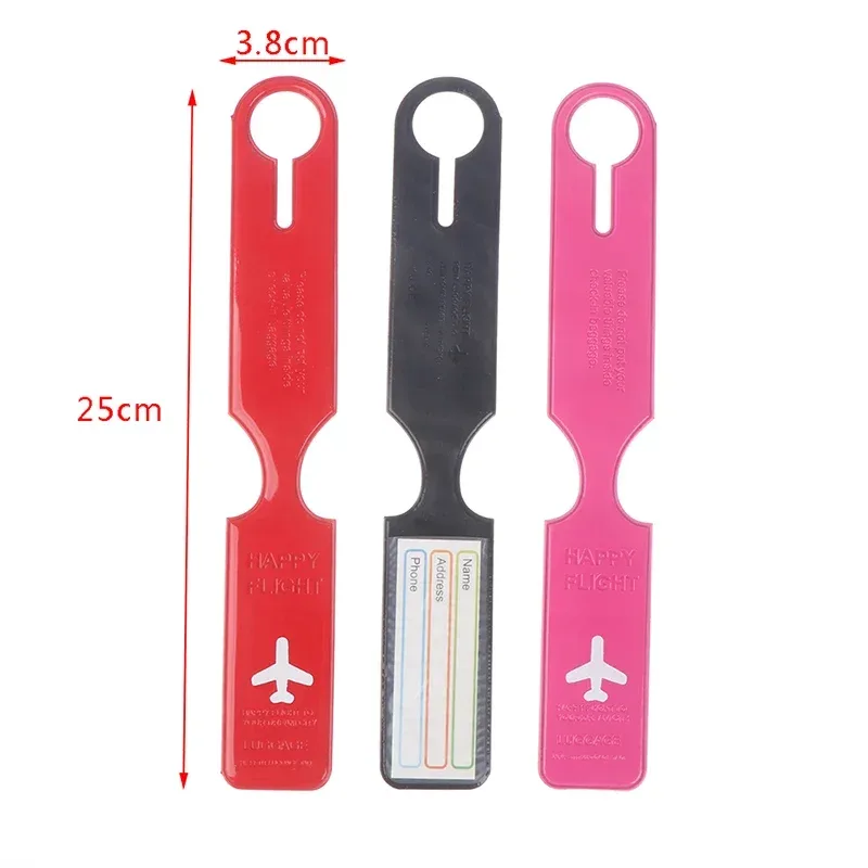 étiquettes de bagage en pvc mignonnes, sangles d'identification de valise, étiquettes d'adresse, accessoires d'avion, étiquettes d'identification pour bagages