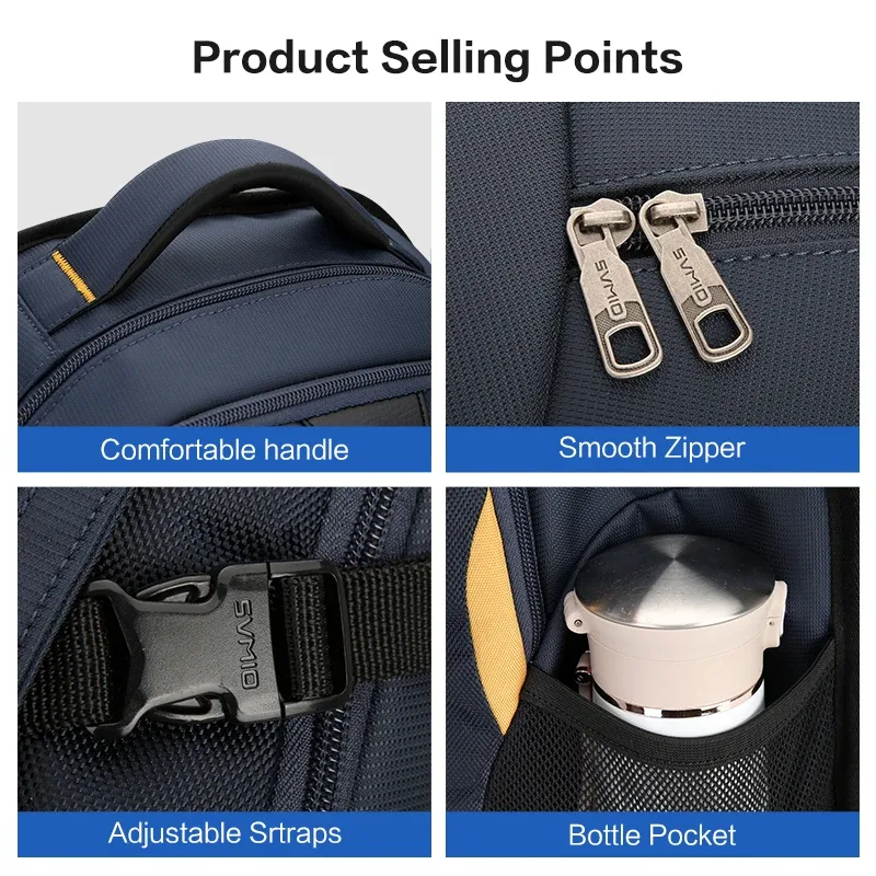 oiwas – sac à dos oxford pour hommes, sacs pour ordinateur portable, sac d'école décontracté et étanche pour étudiants, sac de voyage de grande capacité pour adolescentes et femmes