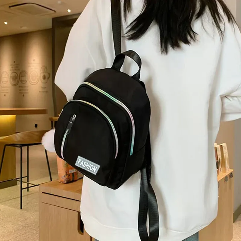 sac à dos double épaule pour hommes et femmes – sac à dos tendance, polyvalent, couleur unie, décontracté pour une utilisation en voyage