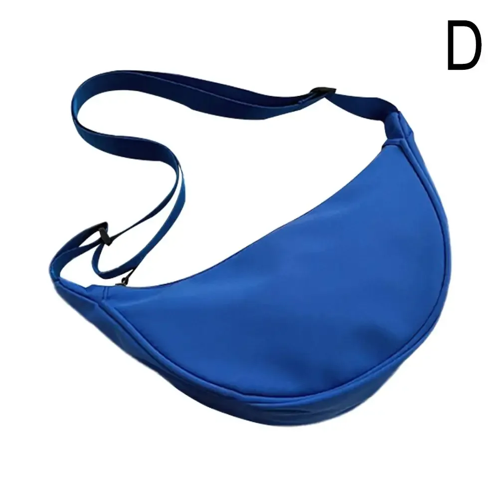 sac à bandoulière en nylon pour femmes, mode portable décontracté hobos sport poitrine sac sous les bras étudiants forme de boulette sac à bandoulière