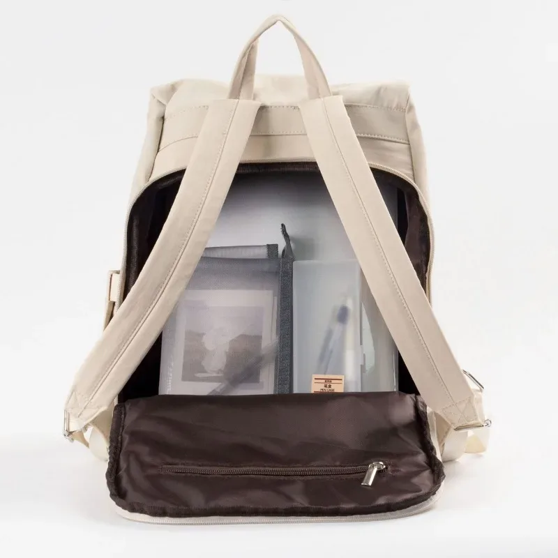 nouveau sac à dos décontracté imperméable style muji japonais 2026 grande capacité couleur unie minimaliste pour ordinateur portable hommes et femmes