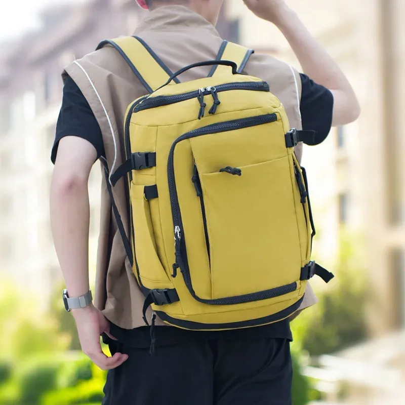sac de sport grande capacité avec compartiment à chaussures indépendant, sac à dos de voyage pour affaires en tissu oxford, unisexe