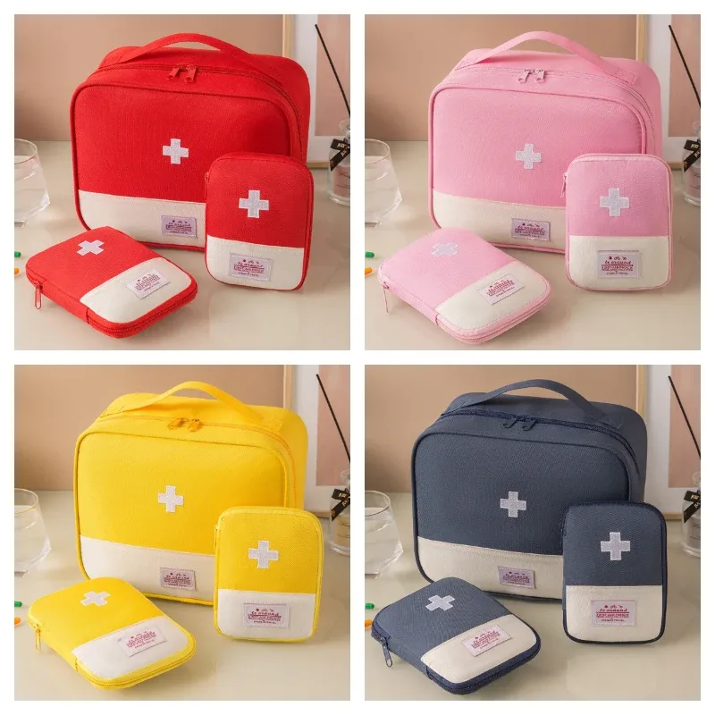 sac de rangement médical portable 3 pièces/ensemble, kit de premiers secours d'urgence pour camping, organisateur, sac de voyage en plein air à domicile