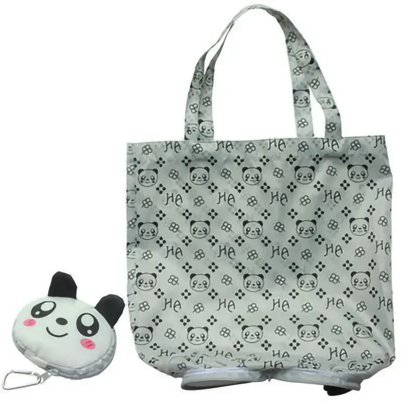 nouveau dessin animé animal pliable shopping fourre-tout réutilisable eco sac panda grenouille cochon ours sacs à provisions imperméables sacs de rangement