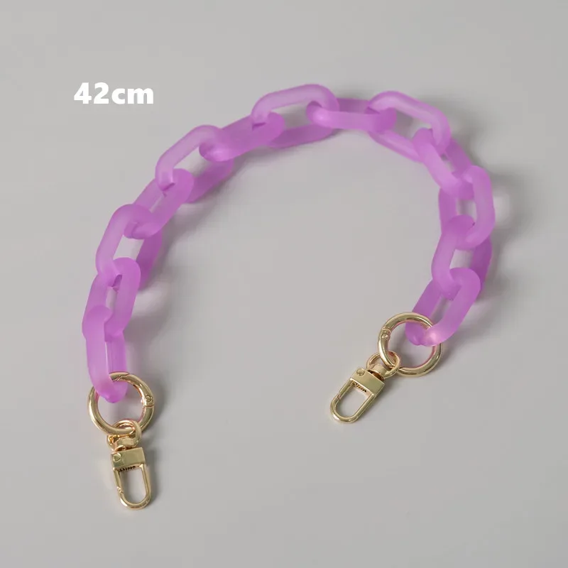 accessoires de sac à bandoulière en acrylique pour femmes, pièces détachables, chaîne de remplacement, bonbons, mignon, sangle mate, chaîne de poignée d'épaule, nouvelle mode