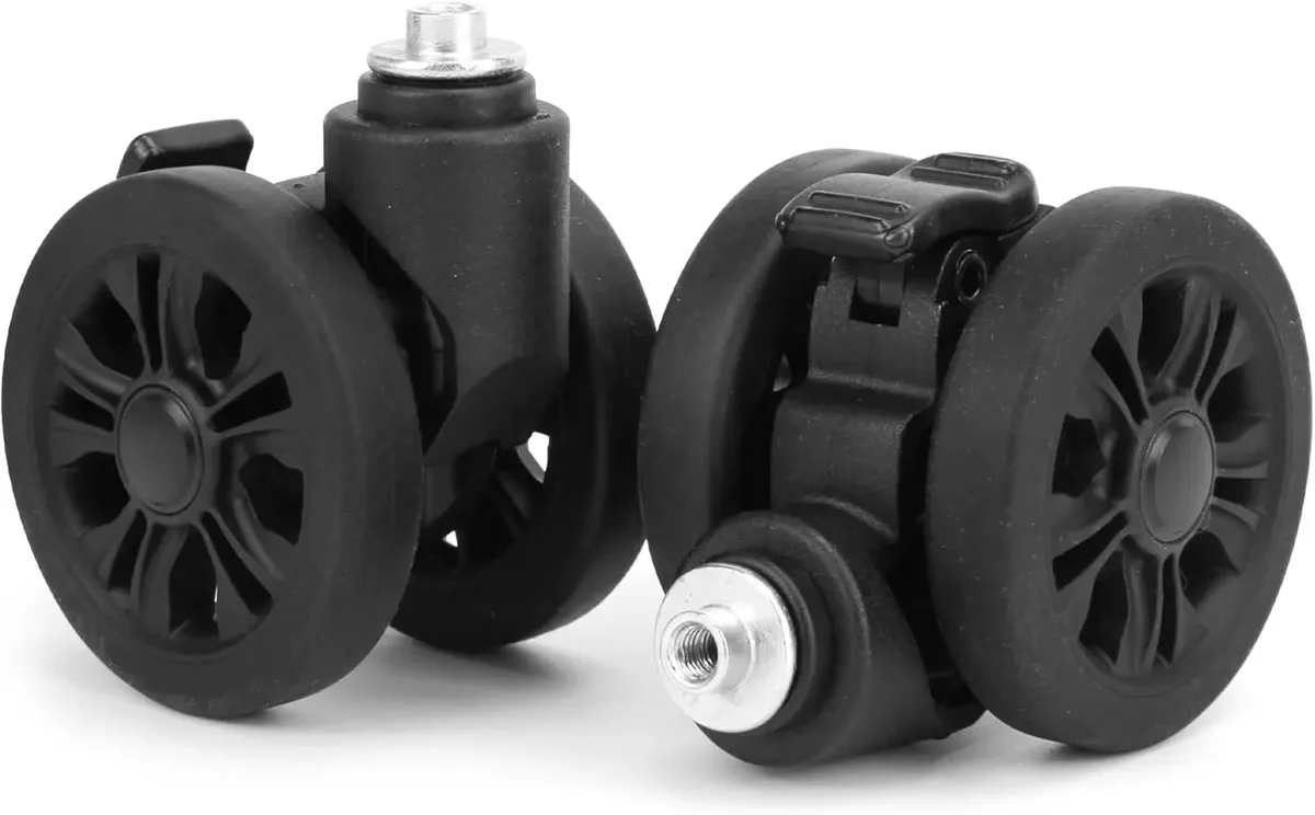 2 pièces roues de remplacement de bagages avec freins 55mm roues de remplacement de valise résistantes à l'usure avec roulements roues de remplacement