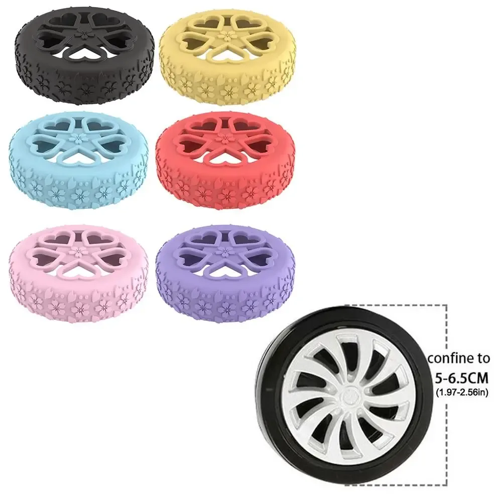 8 pièces de protections antidérapantes en silicone pour roues de bagages, réduisant le bruit, anneaux de protection pour roues de valises, absorption des chocs