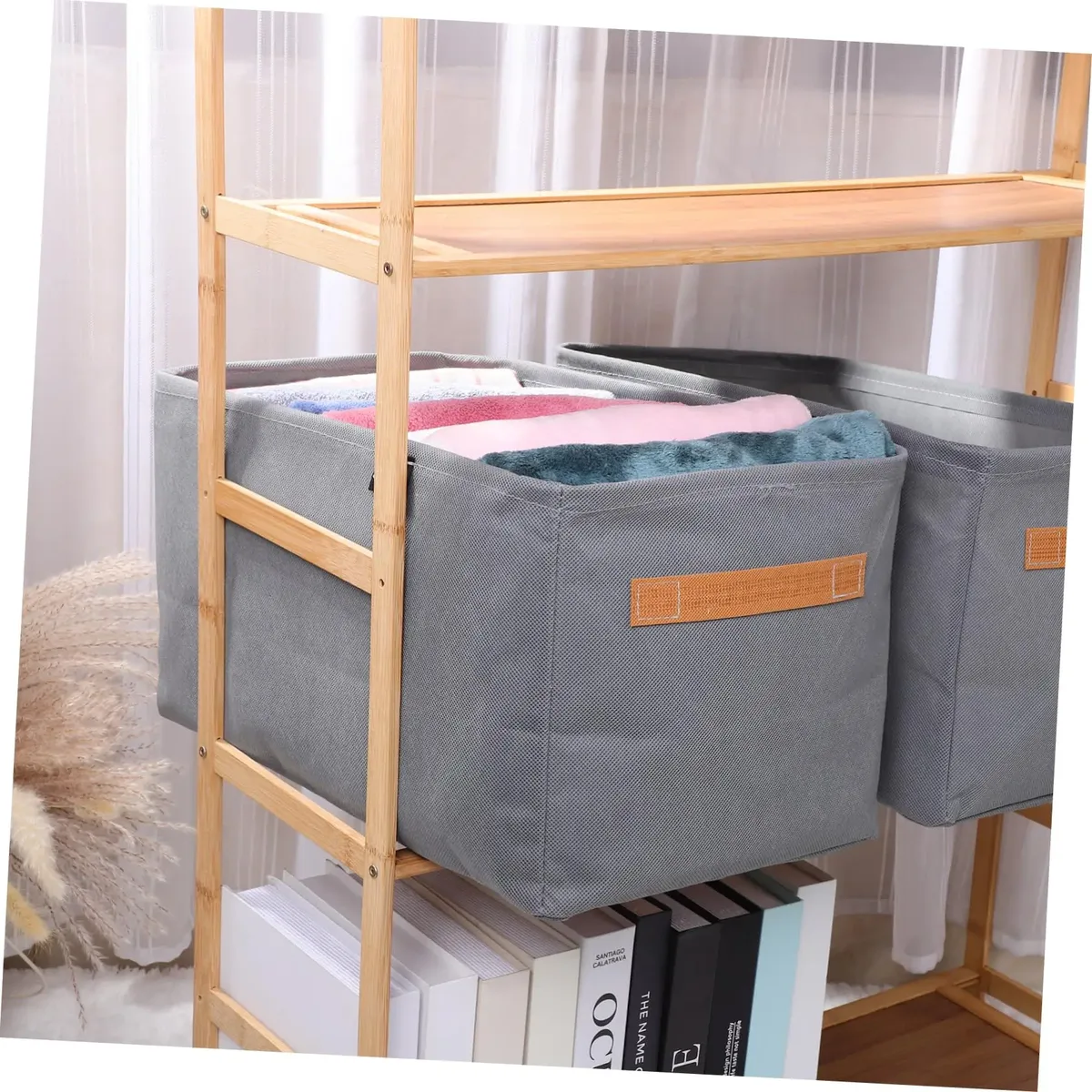 boîte de rangement pliable en tissu avec cadre en acier, organisateur de garde-robe à dessus ouvert, bac à tiroirs pour pulls et pantalons, organisation de placard