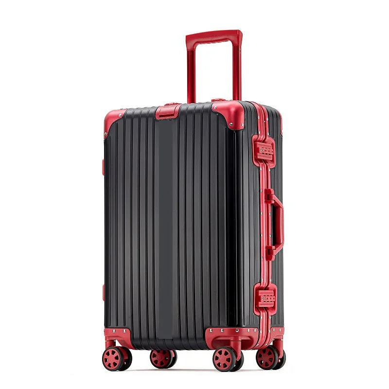 valise de voyage épaisse tout en aluminium de grande capacité de 32 pouces, cabine de voyage, valise en métal de 20 à 32 pouces, serrure douanière tsa