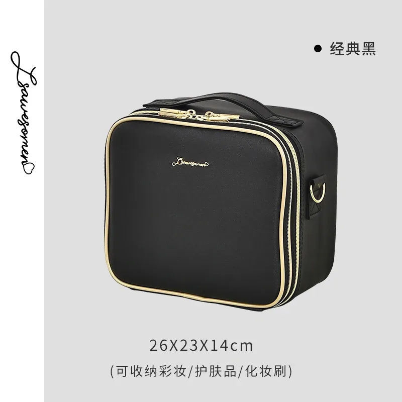 sac à cosmétiques portable à trois couches, mallette de rangement pour maquilleurs professionnels, nouvelle collection 2024