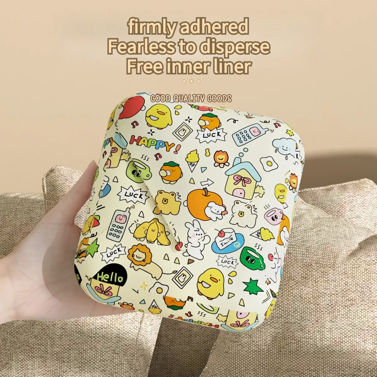 nouvelle trousse de maquillage magique pliante avec miroir et chiffon de nettoyage, sac de rangement pour ipad et appareil photo, housse de protection réutilisable