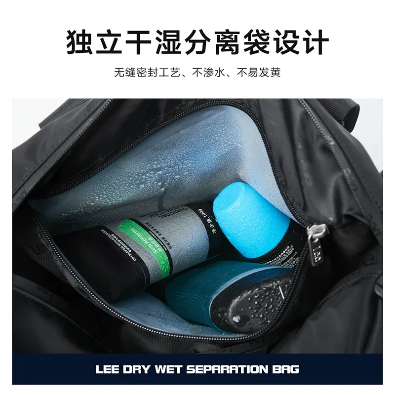 lee imperméable à l'eau en nylon léger sacs polochon de sport femmes hommes sec humide chaussure poche week-end nuit épaule bagages sac de voyage
