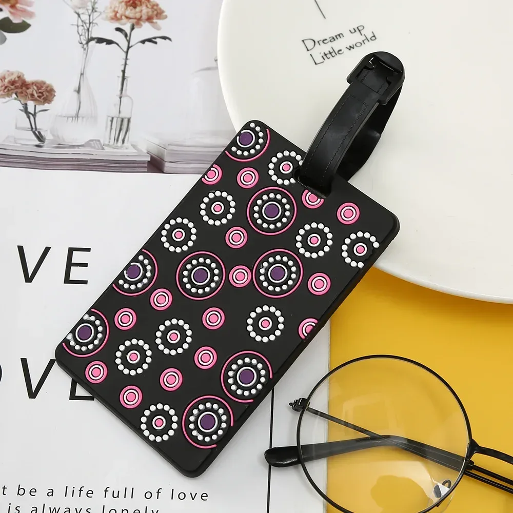 étiquette de bagage à motif de bagage, porte-adresse d'identification, accessoires de voyage, nouveau design, 1 pièce