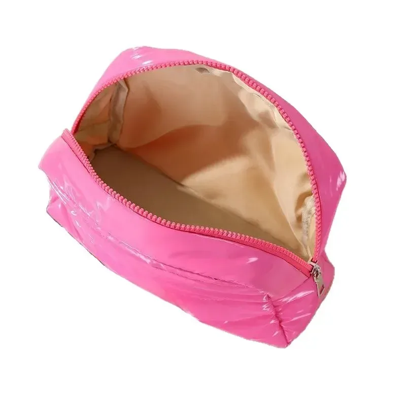 nouveau sac à cosmétiques étanche de couleur unie pour femmes, sac de rangement de lavage portable, sac cadeau de maquillage, pochette de maquillage, organisateur de cosmétiques de voyage