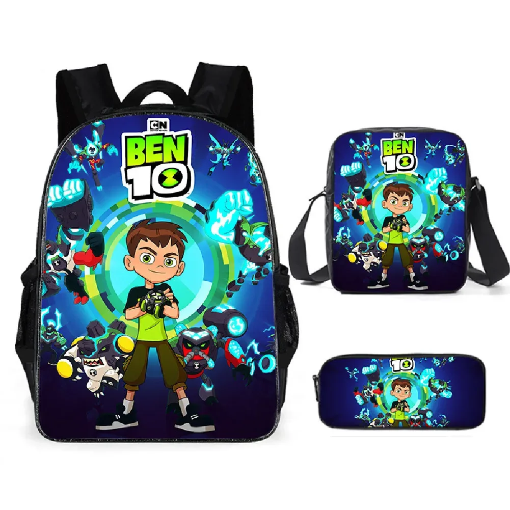 sac à dos hacker pour adolescents ben 10, sac à dos pour étudiants, sac à dos de dessin animé, sac à bandoulière pour stylos