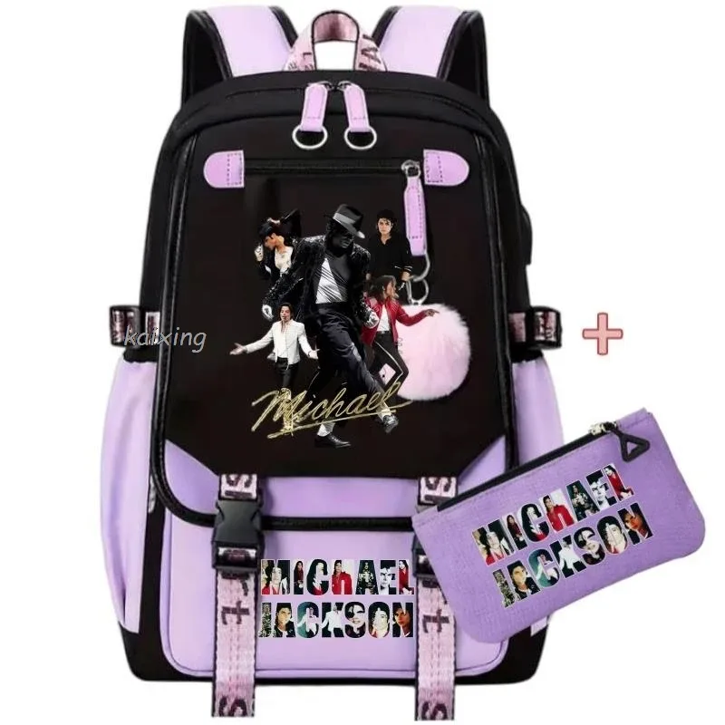 nouveaux sacs à dos king of pop, sac d'école pour garçons et filles, sac à dos pour ordinateur portable, pour adolescents, filles, femmes, imprimé, mochila escolar, cadeau de vacances
