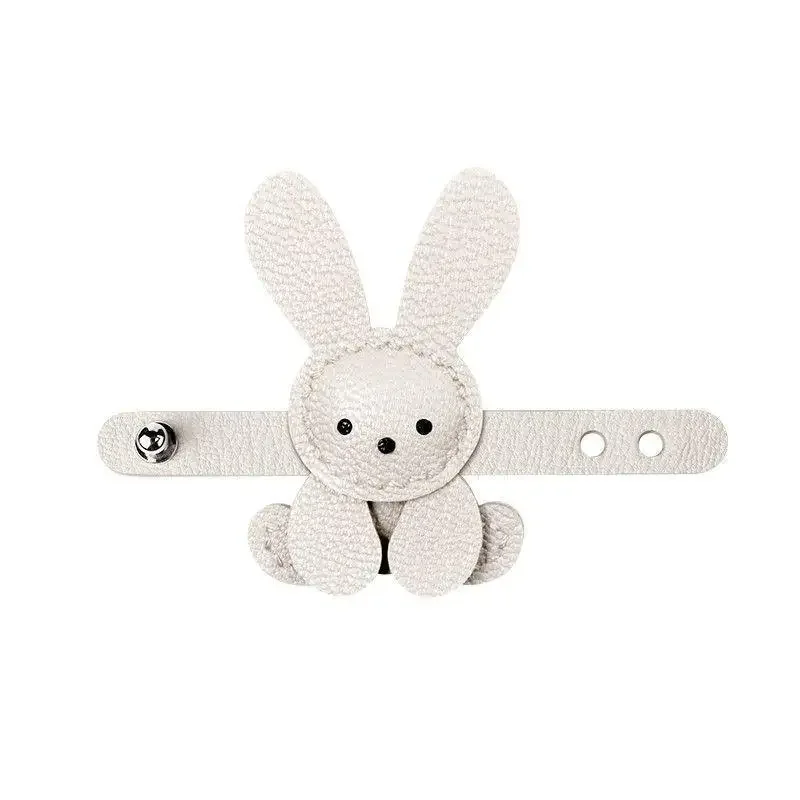 1 breloque de sac en forme de lapin mignon - cuir synthétique léger avec boucle en acier inoxydable, adorable motif de lapin pour sacs à dos