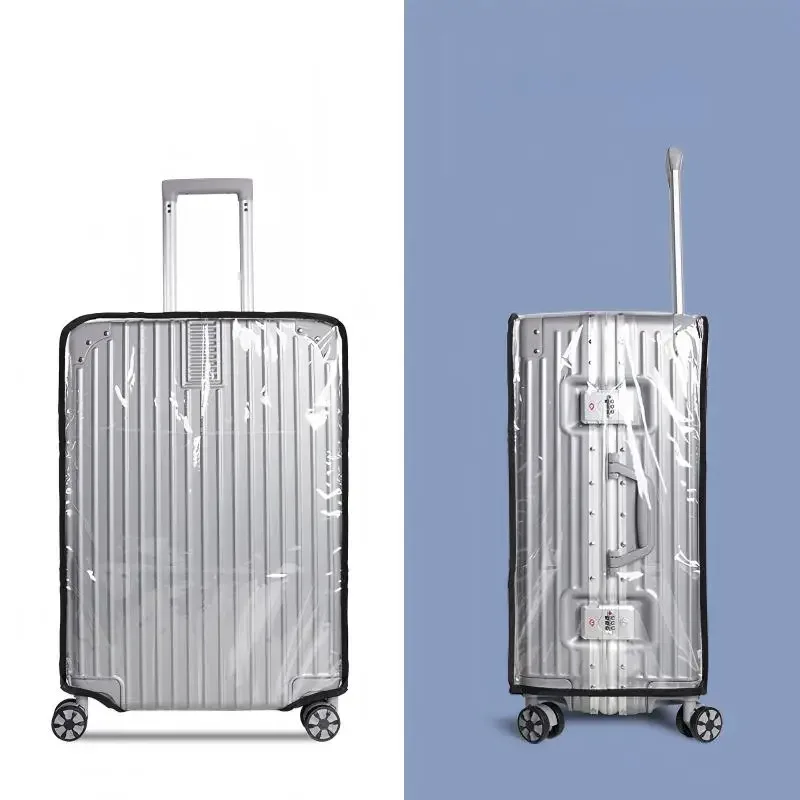 Housse de protection transparente en PVC pour bagages à roulettes, housse extérieure résistante à l'usure, protection transparente