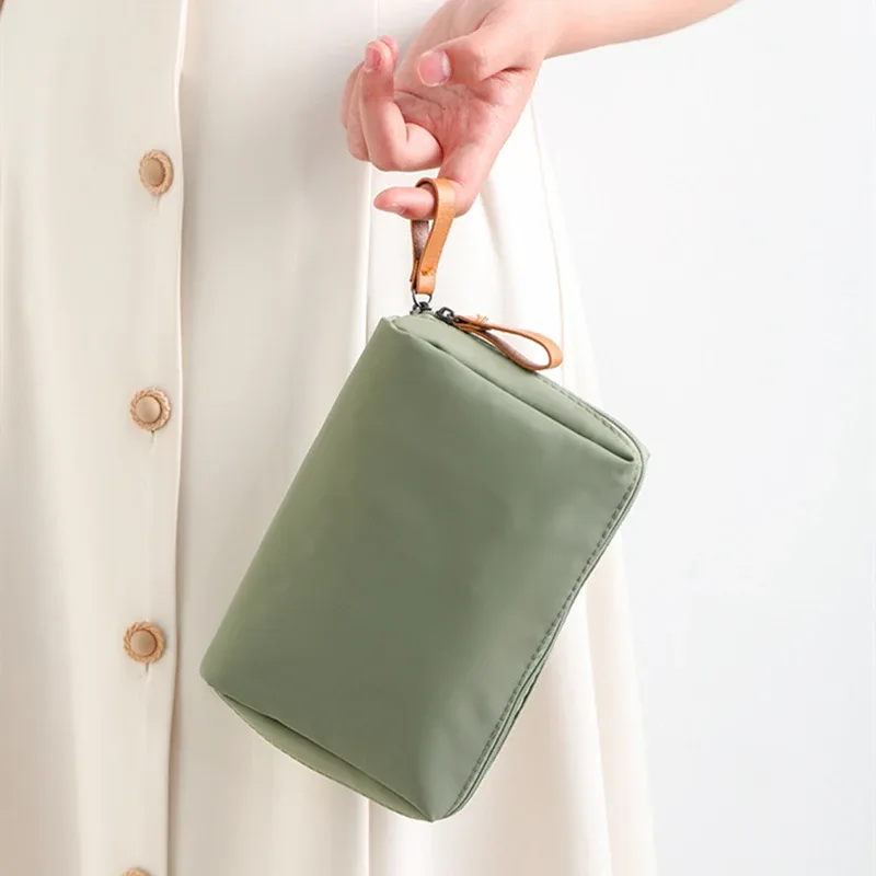 nouveauté sac cosmétique simple couleur unie pour femmes trousse de maquillage pochette trousse de toilette étanche maquillage sacs à main étui 2023