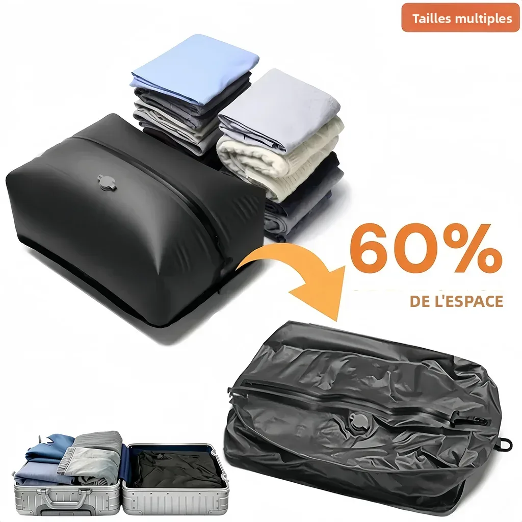 ensemble de cubes de rangement de voyage 17l 34l, sacs de compression sous vide tpu ip67, pompe électrique 120