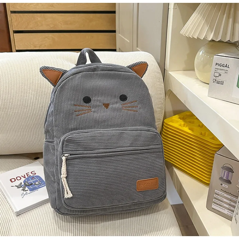 sac à dos ergonomique pour étudiant, motif chat de dessin animé, avec bretelles rembourrées, grande capacité, léger