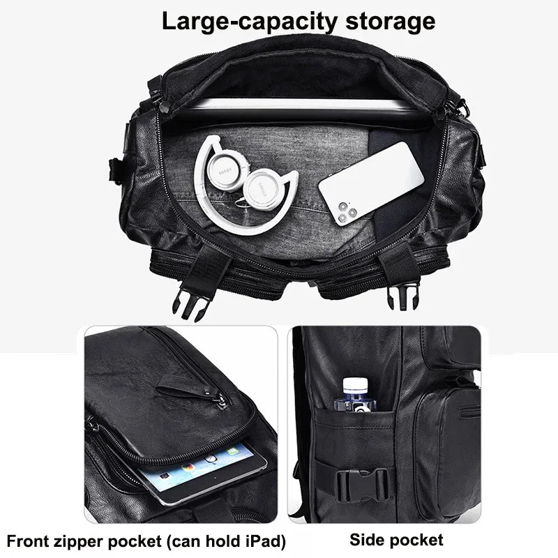 geestock sac de voyage polyvalent convertible grande capacité sac à dos sac à bandoulière sac à main décontracté sac à dos de voyage d'affaires