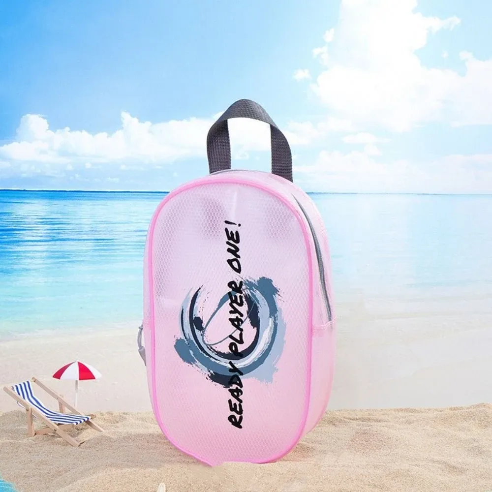 sac de rangement portable étanche avec fermeture éclair, grande capacité, sac à cosmétiques translucide, couleur unie, facile à nettoyer, sac de natation