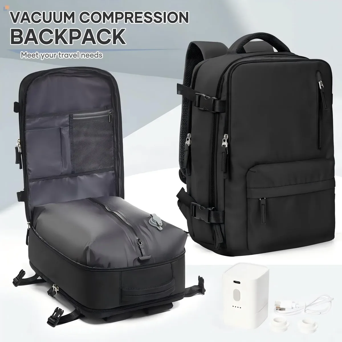 Easyjet sac de cabine 45x36x20 sac à dos de voyage sous vide, bagage à main ordinateur portable d'affaires femmes hommes sac à dos sac de travail, sacs de rangement sous vide