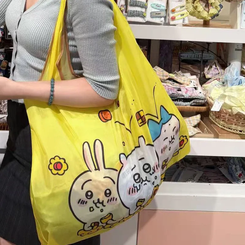 chiikawa nouveau sac à main de dessin animé, sac de courses, sac à bandoulière hachiware, sac à déjeuner, sac de rangement portable de grande capacité