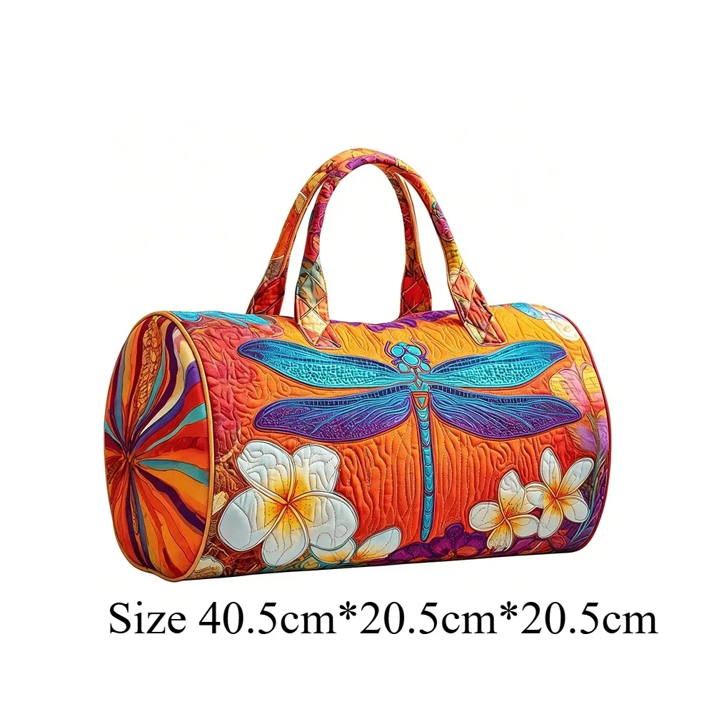 sac de voyage matelassé 3d dragonfly pour femme, sac de week-end, sac de sport, sac de transport artistique, bagage à main, article personnel