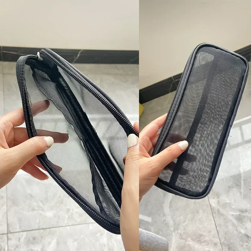 1 pièces sac de maquillage pour femmes sac cosmétique pour femmes sac de maquillage à fermeture éclair transparente voyage femme porte-brosse de maquillage organisateur trousse de toilette