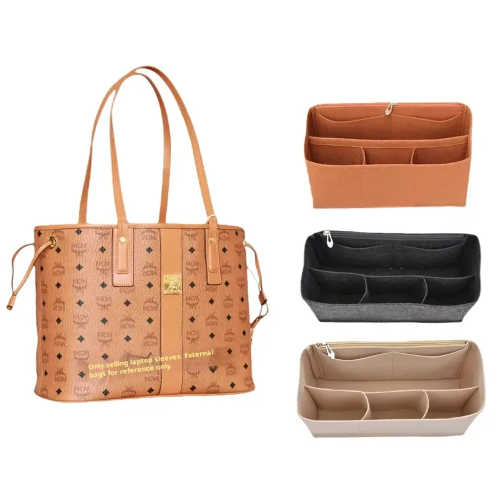 Organisateur de sac à main en feutre, fourre-tout façonnant, sac façonnant de doublure insérée dans les sacs pour MCM LIZ Visetos Speedy Neverful