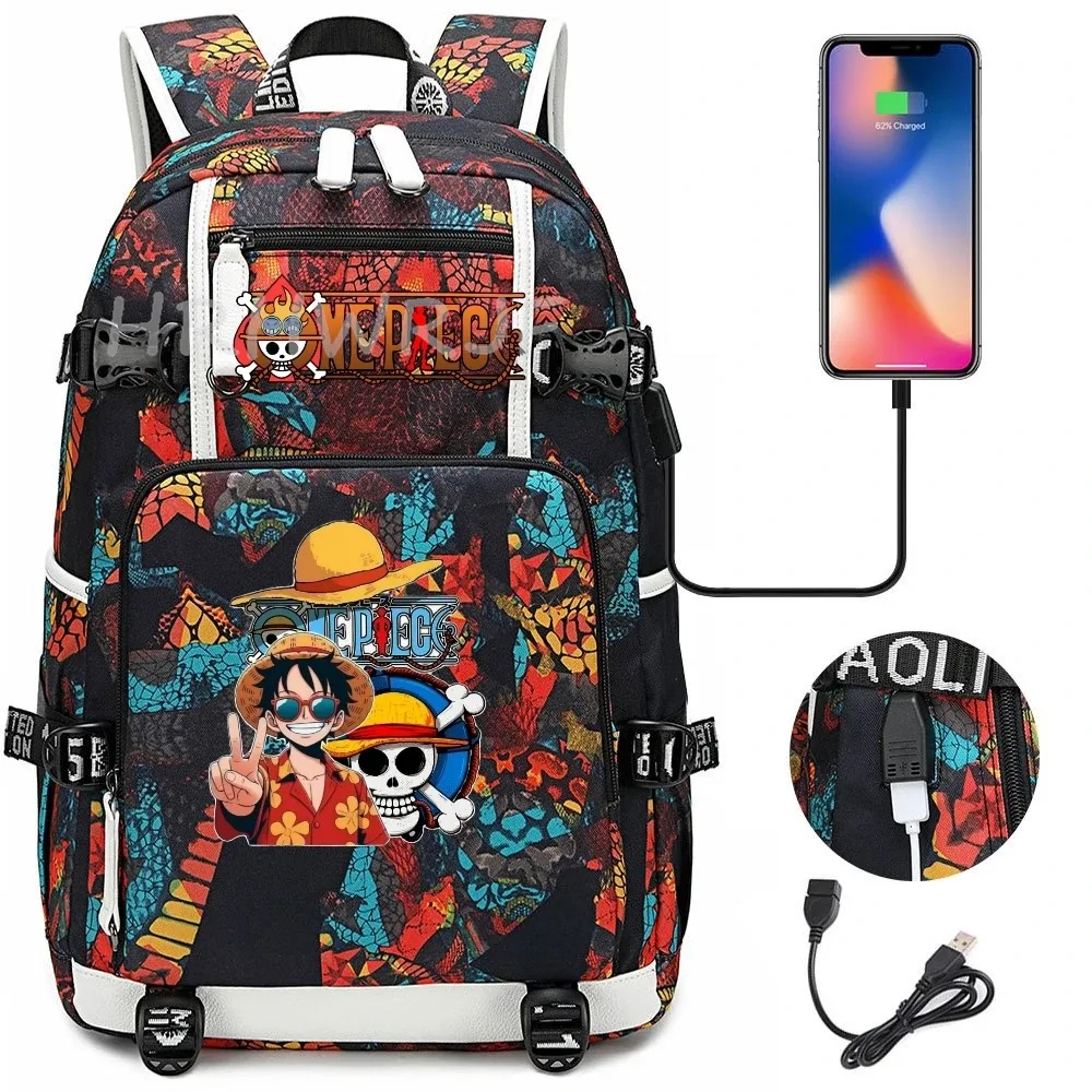 sac à dos one piece monkey d luffy, simple, grande capacité, pour le sport, les voyages, les loisirs, l'école, pour ordinateur portable, unisexe, mochila de voyage