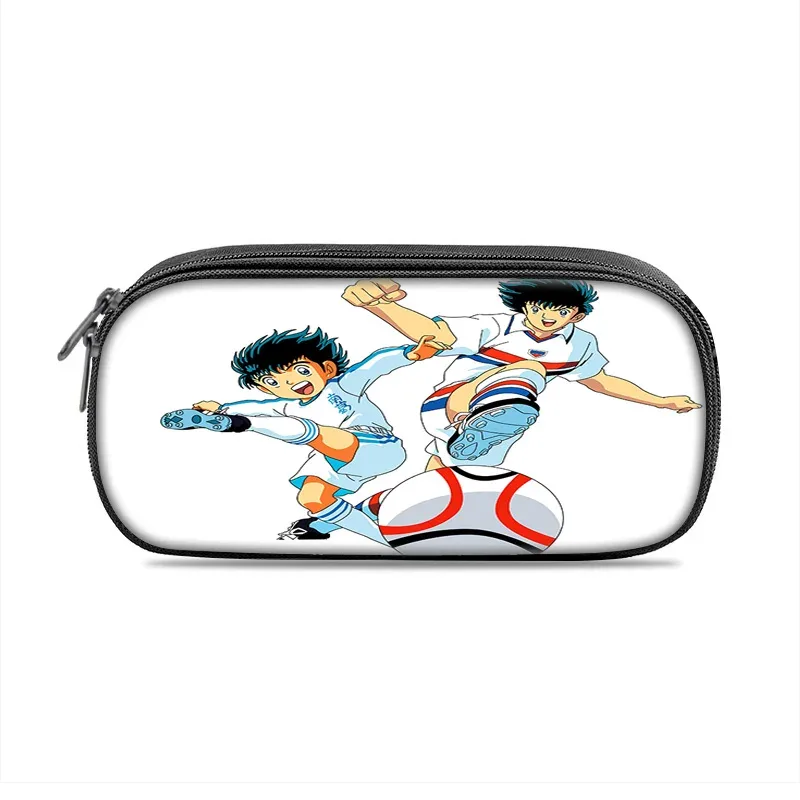trousse à crayons captain tsubasa, polyvalente, motif dessin animé, grande capacité, article populaire, meilleur cadeau pour garçon ou fille pour les anniversaires à l'école