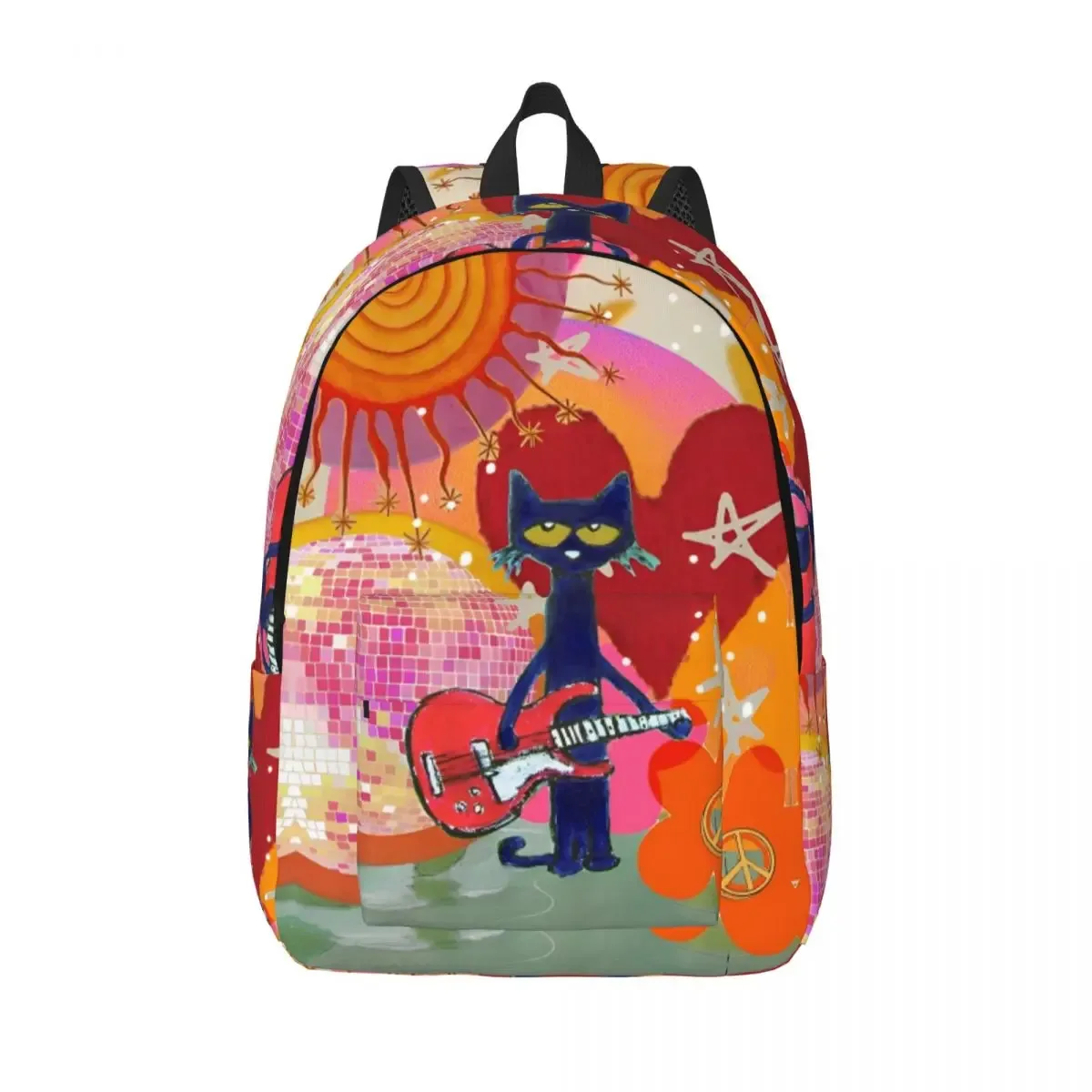 pete le chat j'aime mes chaussures blanches sac à dos lycée affaires dessin animé chats sac à dos pour hommes femmes ordinateur portable sac à bandoulière