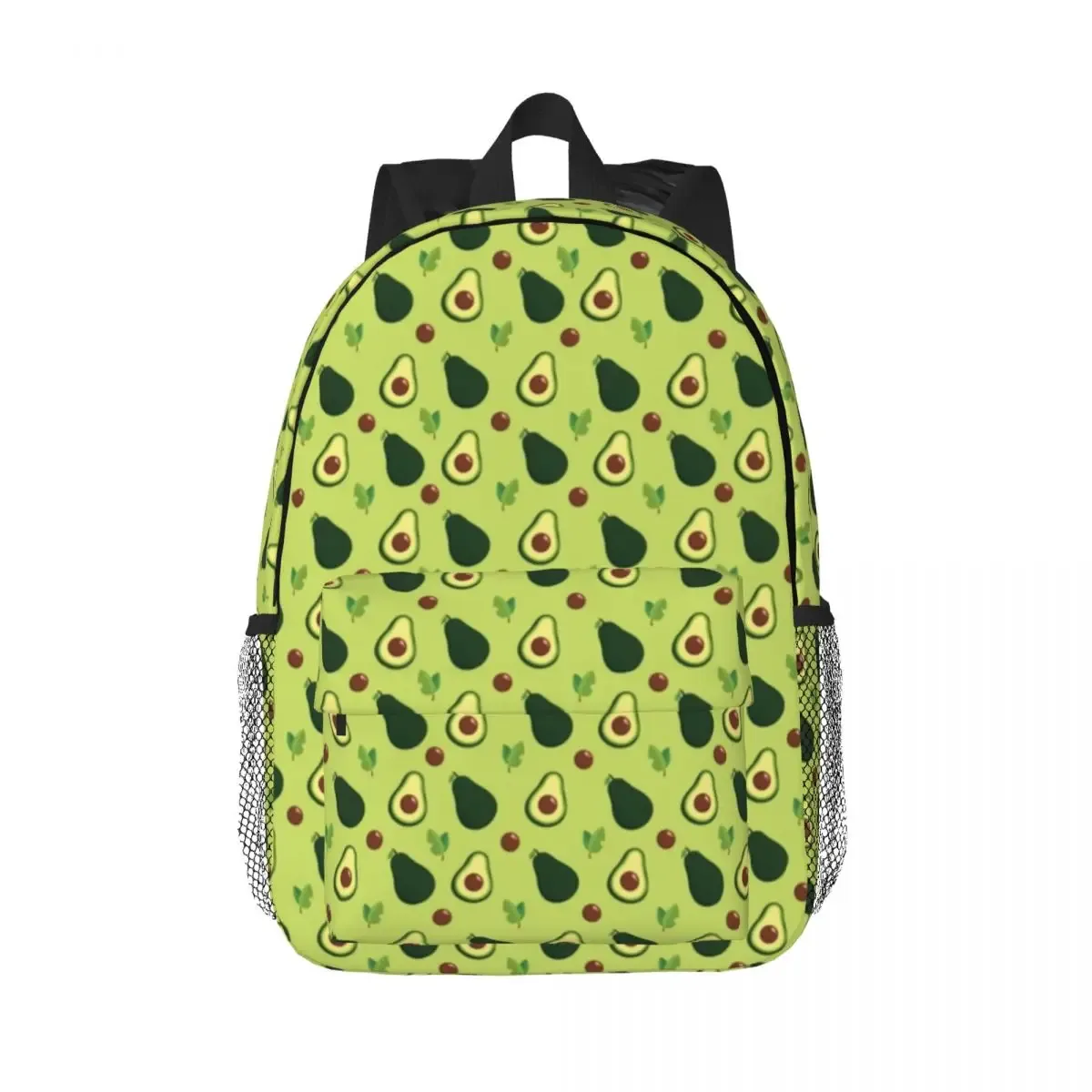 sac à dos à motif léopard avocat vert pour hommes et femmes, cartable pour étudiants, convient aux sacs pour ordinateur portable 15 pouces