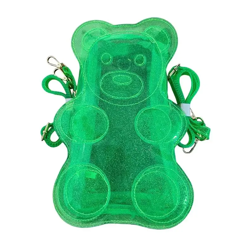 sac à dos ita avec motif d'ours mignon, grande capacité, sac transparent, sac à bandoulière décontracté pour les fans d'anime, accessoire scolaire quotidien