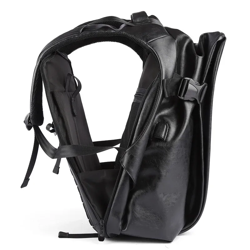 sac à dos en cuir pour hommes, sac à dos étanche pour ordinateur portable, sac à dos d'affaires de grande capacité avec chargement usb, sac à dos de sport de voyage pour hommes