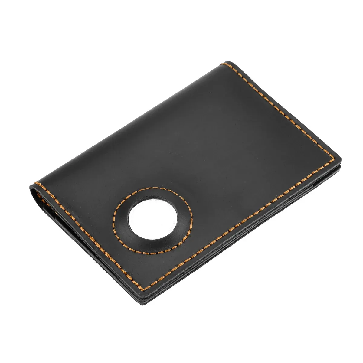 crazy horse – portefeuilles de suivi en cuir, porte-passeport, couverture de passeport pliable en cuir véritable avec fente airtag, indispensable pour le voyage