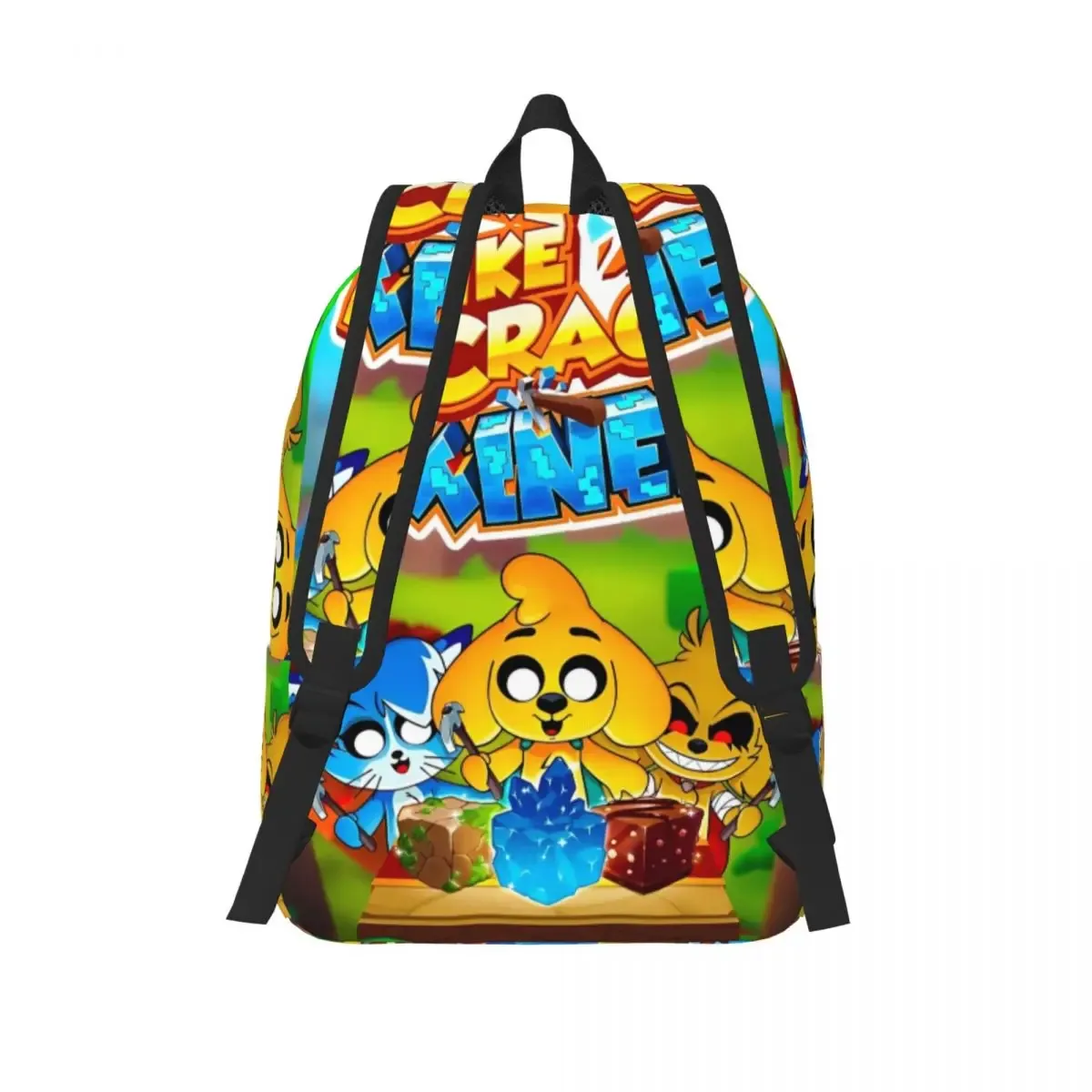 kawaill mikecracked miner sac à dos pour hommes femmes mode anime chiens étudiant travail sac à dos collège toile sacs cadeau