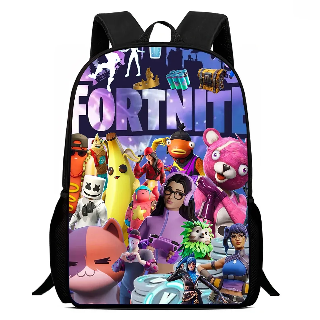 sac à dos d'école fortnite de 15 pouces pour enfants, garçons et filles, sac à dos léger imprimé avec des motifs de jeux, grand format, adapté aux enfants de 5 à 8 ans