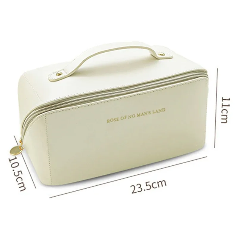 sacs à cosmétiques pour femmes, pochette de maquillage élégante en cuir pu, organisateur de produits de toilette de voyage, sac à main de rangement, fourre-tout de maquillage coréen