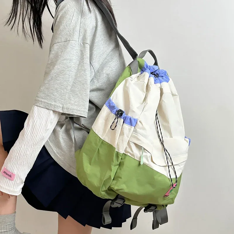 printemps été nouveau voyage léger op street sle double sac à bandoulière fourre-tout ket couleur blo fre petit bapa avec cordon