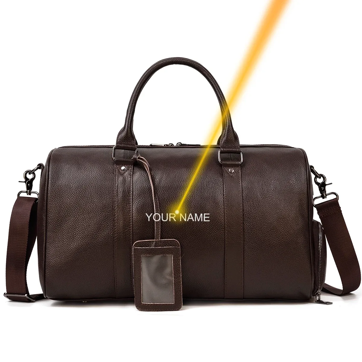 sacs de voyage en peau de vache naturelle, sac de nuit imperméable en cuir pour hommes, sac à main pour bagages d'avion, sac de week-end pour hommes d'affaires 55cm