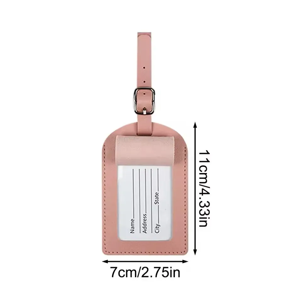 étiquette de bagage de voyage en avion, estampage à chaud, étiquette de sac à main épaisse en cuir pu, couverture de passeport