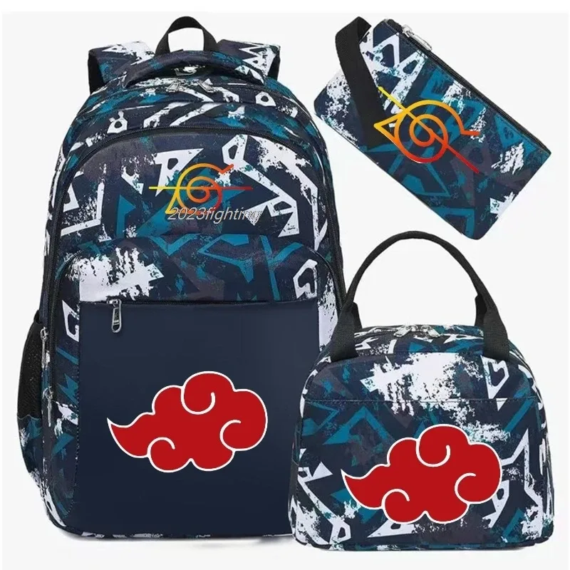 sac à dos camouflage uzumaki naruto uchiha sasuke pour hommes, sacs à dos de randonnée réfléchissants, sacs de voyage en plein air, sac d'école pour adolescents, sac pour ordinateur portable