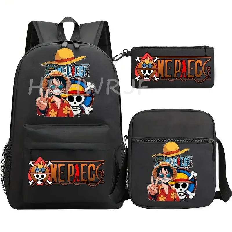 sac à dos one piece avec sacs à bandoulière monkey d luffy, sac à dos pour ordinateur portable, sac de voyage pour étudiants, sac à dos lavable
