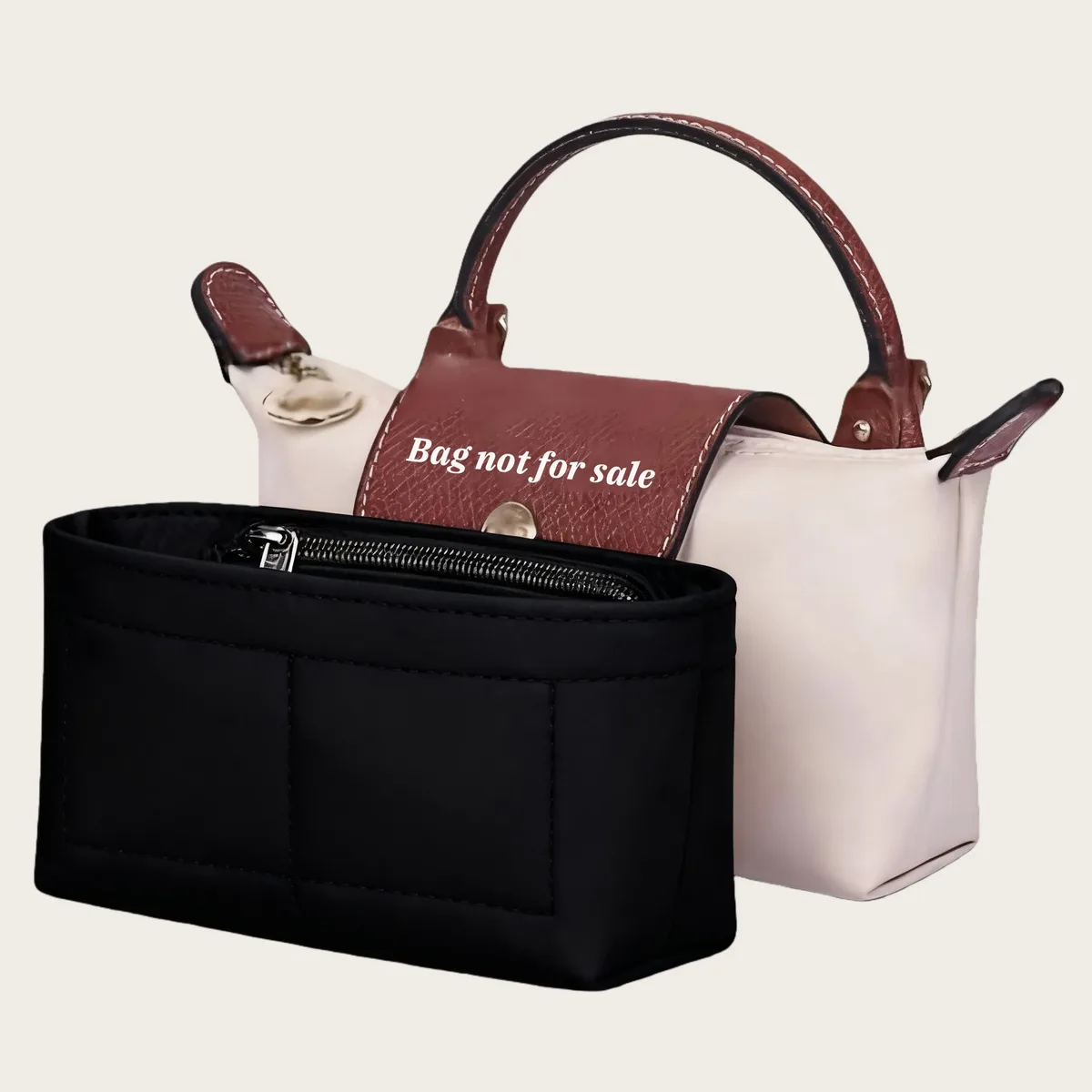 Organisateur de sac pour Longchamp Mini sac de rangement et finition sac intérieur doublure sacs à main insérer organisateur adapté Mini