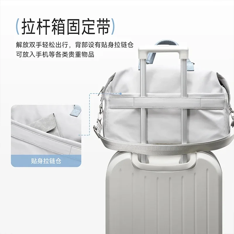 sac de voyage rose grande capacité lee pour femme avec compartiment à chaussures, sac de week-end, sac de sport, sac de fitness, sac de gym, sac de loisirs pour femme